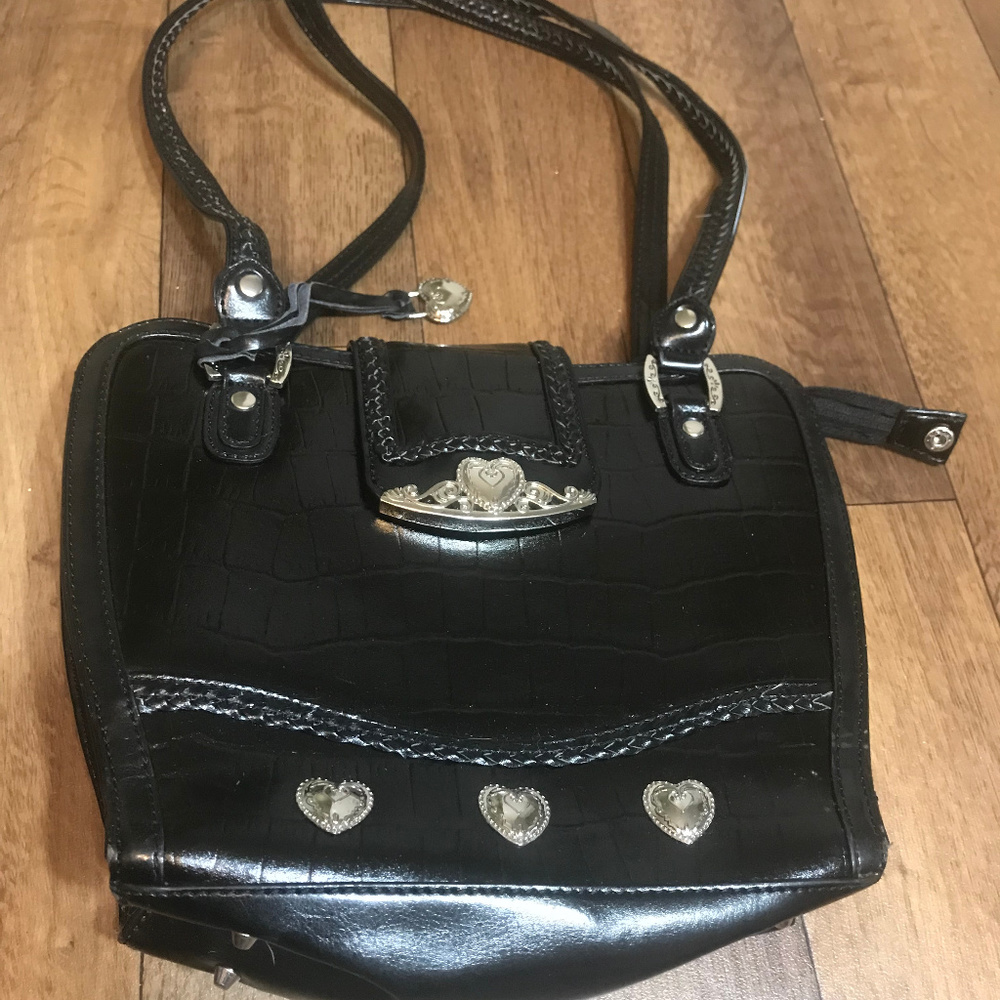 Black and Silver with Hearts Purse